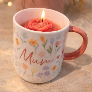 Mum Floral Mug Candle Gif 💖